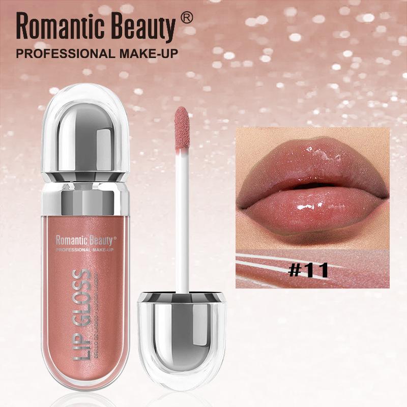 Mirror Pearlescent Lip Gloss Shimmer Plump Lip Gloss Easy to Color Lip Glaze Long-Lasting Liquid Lipstick Plumping Lip Oil