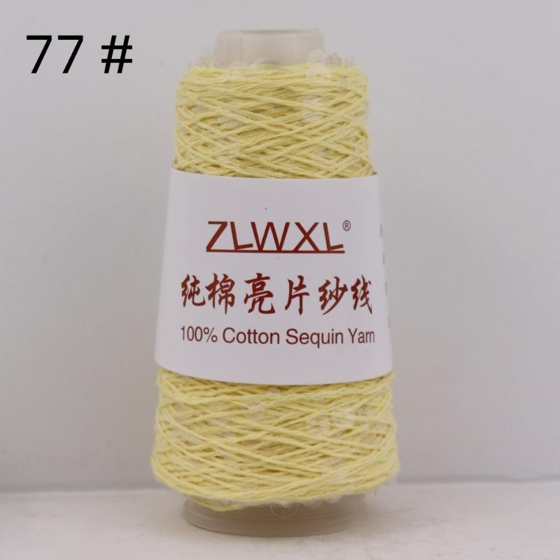 1000g /3200M 100% Cotton Yarn 6mm+3mm Special Sequin Yarn DIY Knitted Garment Accessories Rag Doll Knitting Yarn