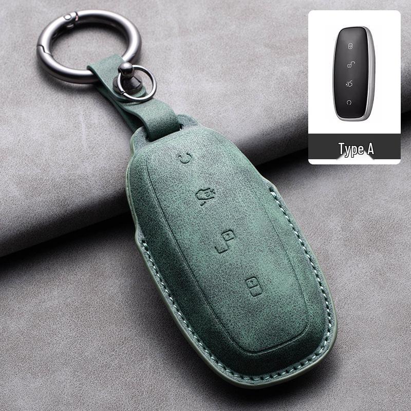 2022 Denza D9 Key Case: Woolen Leather Full Cover for Model N7 EV/DM-i PHEV