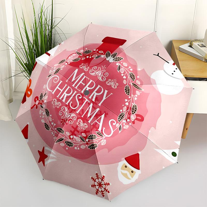 

1pc Christmas Decorations Automatic Open/close Folding Umbrella, Compact Portable Travel Umbrella, Durable Construction yy251230126