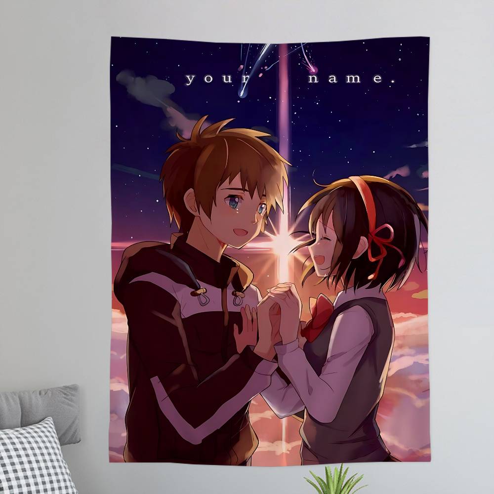 Your Name Hanging Bohemian Tapestry Japanese Wall Tapestry Anime Kawaii Room Decor