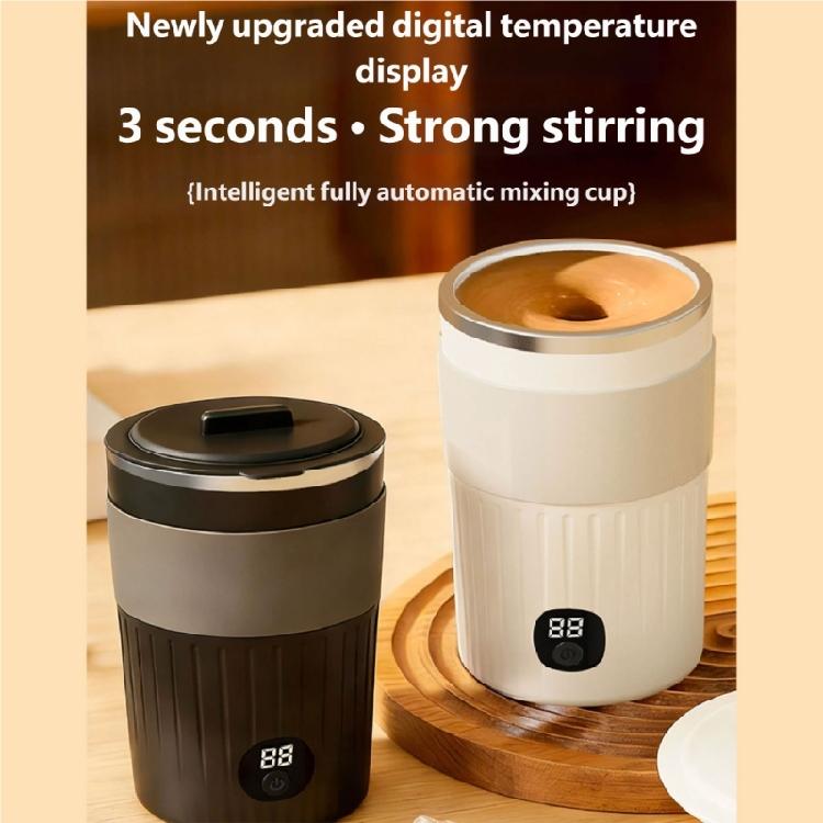 Portable Automatic Coffee Mixing Cup With Digital Screen And Food Grade Stainless Steel Interior For Fast Even Blending