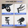 Exercise Bike QK116C, 6KG Flywheel, Adjustable Seat & Handlebar, LCD Monitor, Black-Red, 120KG Max Load Cycling Bikes For Home