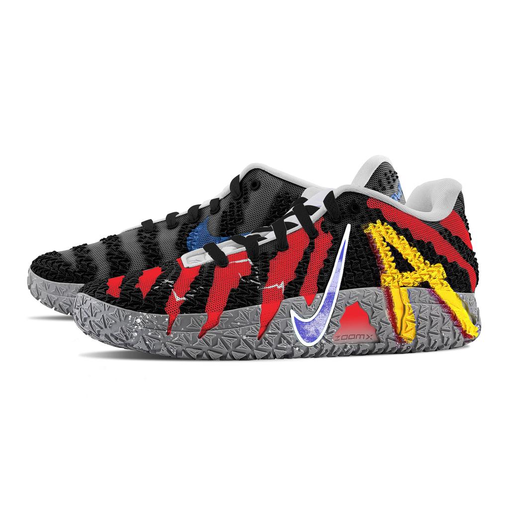 Nike Ja Morant 3 Lightning, Heart Box Abrasion Resistant Low top Basketball Shoes Unisex Black Red HF2794-100(Team773--)