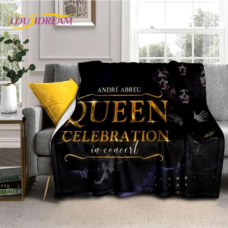 Klassiker Queen-Rockband Freddie Weiche Flanelldecke für Betten Schlafzimmer Sofa Picknick, Überwurfdecke zum Zudecken Outdoor-Freizeit Geschenk
