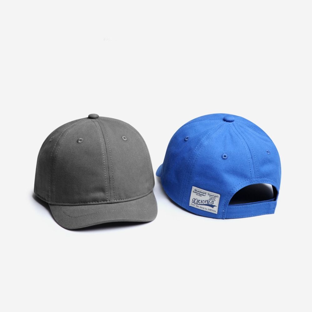 Soft Short Brim Baseball Cap Adjustable Low Profile Cap Casual Trucker Style Dad Hat  Men