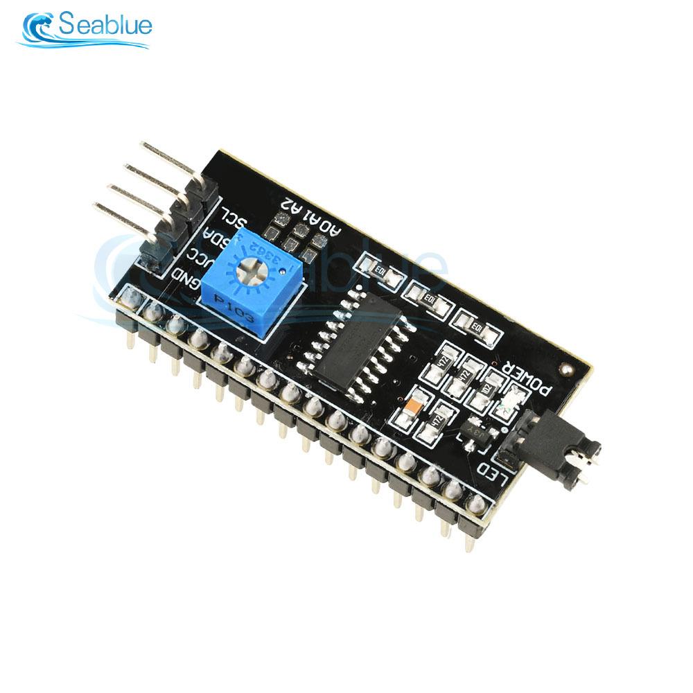 LCD1602+I2C Module Blue / Yellow Green Screen 16x2 Character LCD Display PCF8574T PCF8574 IIC I2C Interface 5V for Arduino