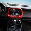 8'' Central GPS Navigation Screen Frame Trim Cover for Chevrolet Camaro 17+ Red