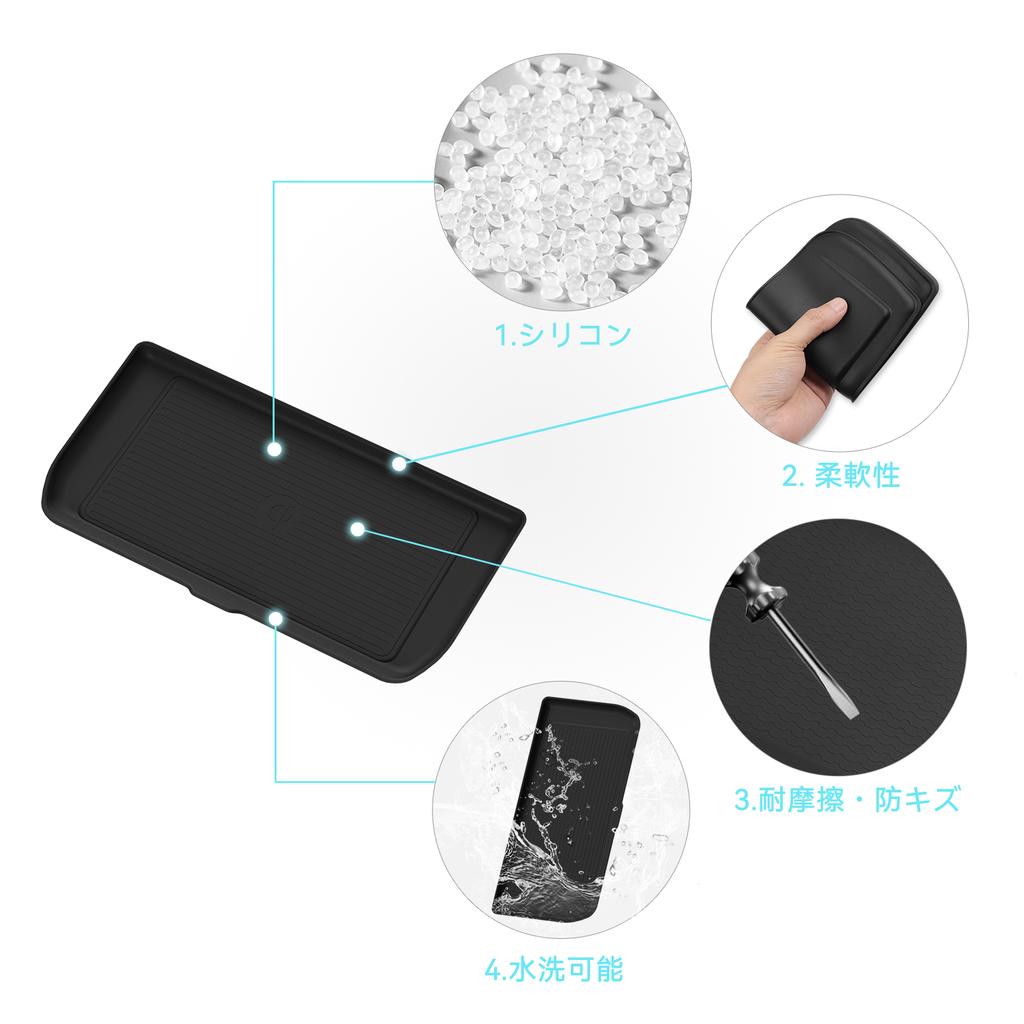 for Daihatsu MOVE LA850S/LA860S 2025 Wireless Charging Pad Non-slip Pad Phone Charger Protective Mat Car Interior Accessories