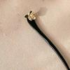 Vintage Tassel Ancient Style Ebony Hairpin Women Temperament Elegant Coiled Hairpin Chinese Hanfu Accessories