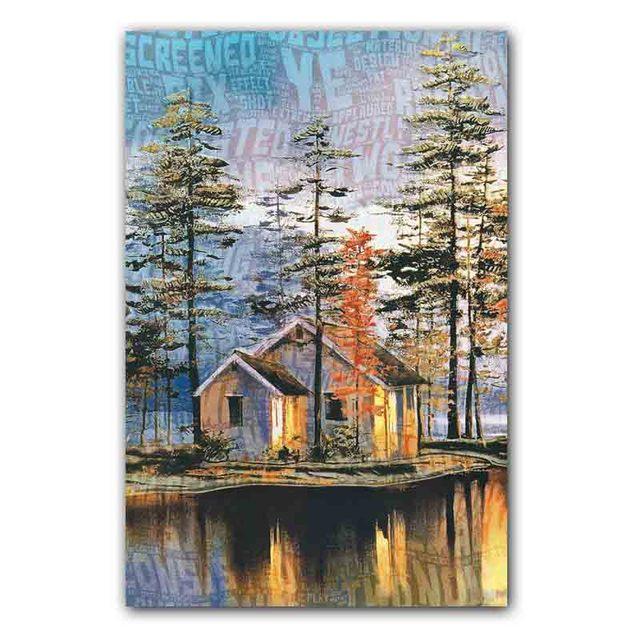 Landscape Oil Painting Famous Architectural Art Canvas Painting Gift Painting Living Room Corridor Study Home Decoration Mural No Frame