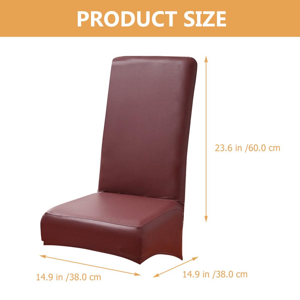 

Waterproof Chair Cover Stretch Dining Room Chair Slipcover Oil Resistant Elastic Protector For Home Hotel Banquet темно-червоний колір