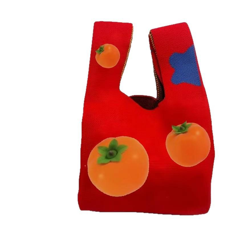 Festive Knitted Wedding Souvenir Candy Wristlet Tote Bag