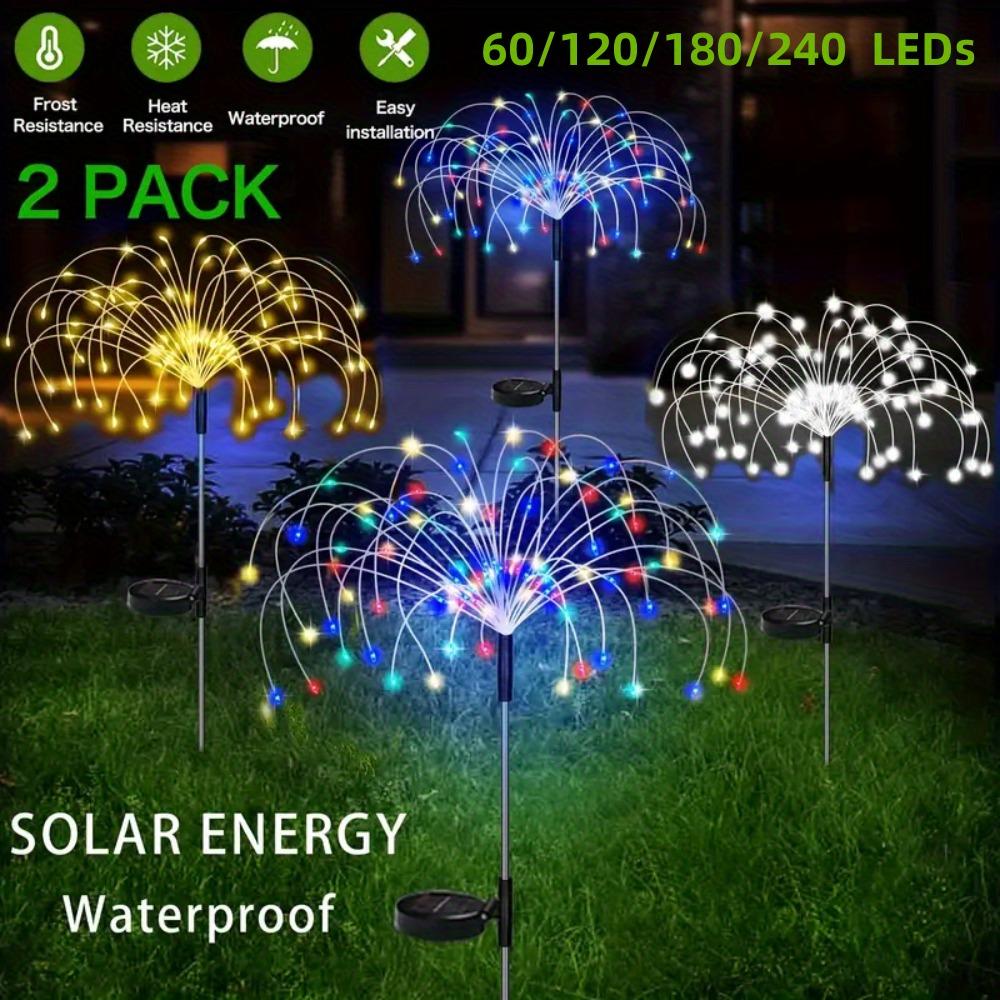 Solar Garden Firework Lights Outdoor Waterproof 8modes Sparklers Solar Lamp For Outside Backyard Yard Pathway Decoration