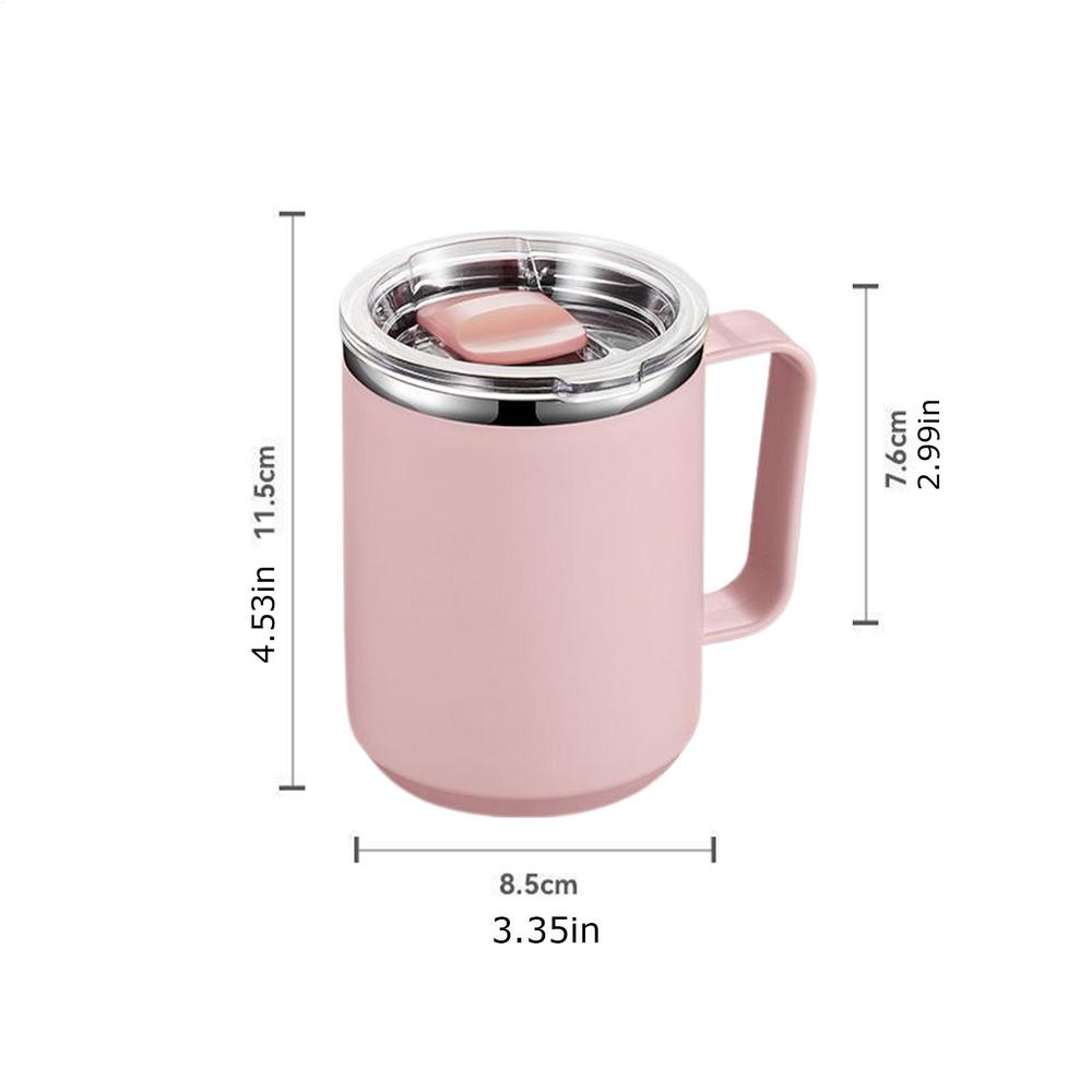 450ml Stainless Steel Mugs Insulated Coffee Mug With Handle And Lid Double Wall Vacuum Travel Mug For Office Outdoor Thermos cup