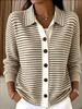 Autumn/Winter Women's Striped Loose Knit Cardigan