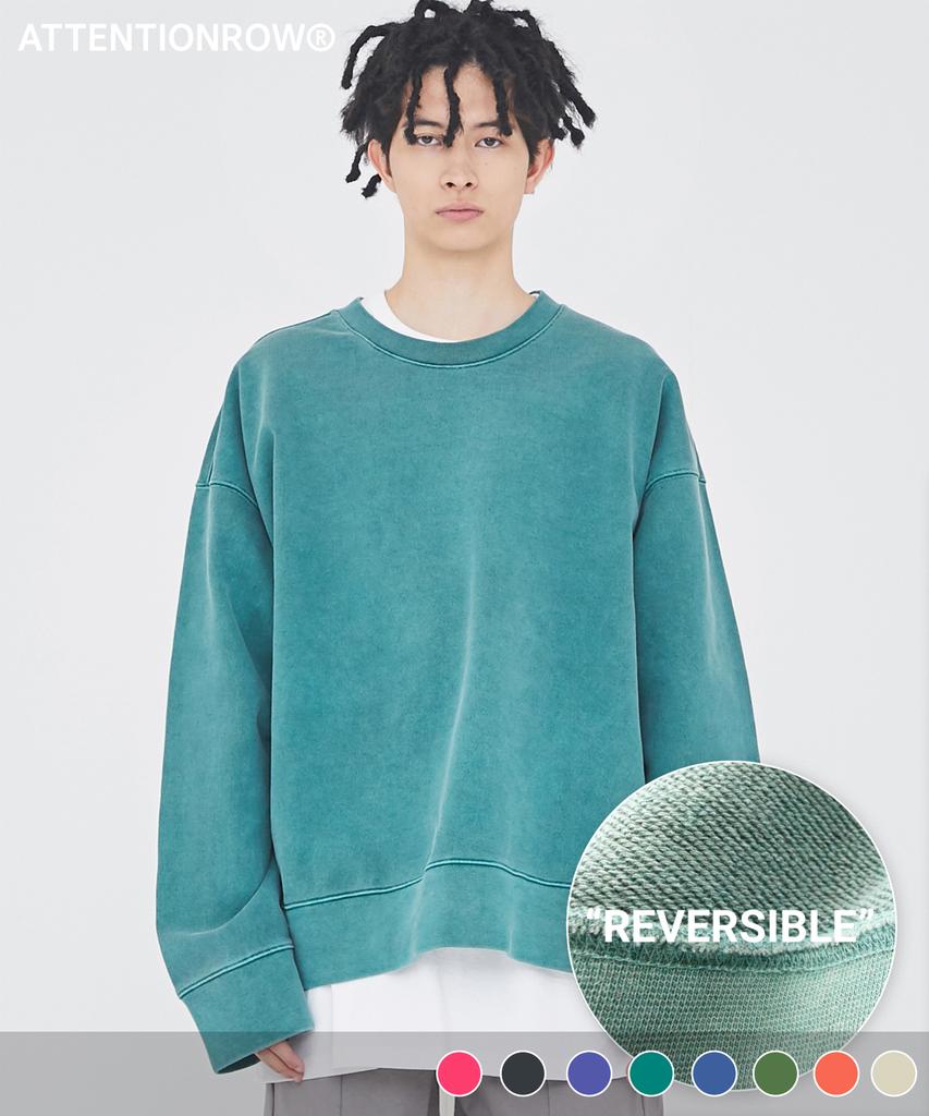 ATTENTIONROW Loco Pigment Reversible Heavy Sweatshirt (9 Colors) (Type A)