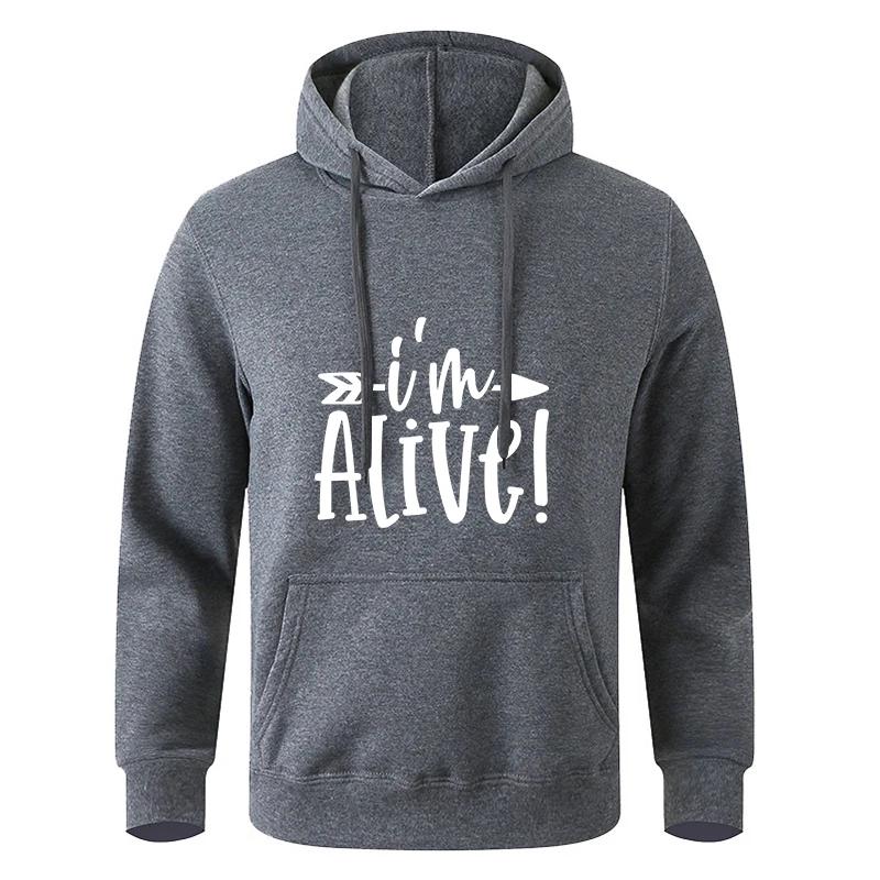 Men's Multi - Color Fashionable Printed Pocket Casual Sports Fitness Pullover Hoodie Sweatshirt