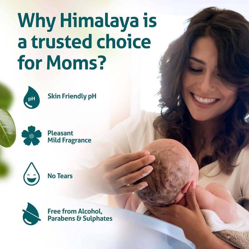 Himalaya Gentle Baby Shampoo 200ml Mild No Tears Formula Softens Nourishes Hair with Natural Proteins for Shiny Smooth Baby Locks