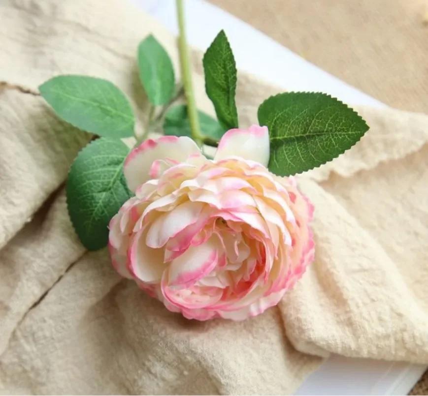 Artificial Flowers Rose Pink Silk Bouquet Peony Wedding Home Decoration Silk Flowers Home Accessories Craft