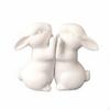 2 Pieces Ceramic Hare Bookend Nordic Design Minimalist Bunny Book Holder for Home