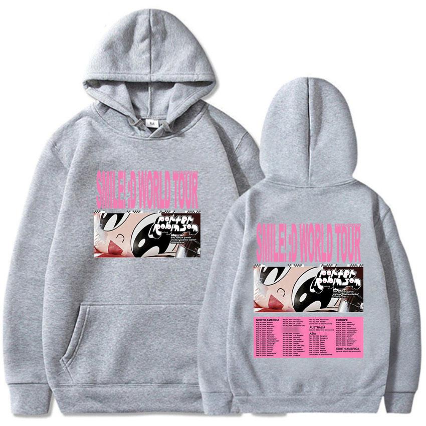 Double Side Printing Hoodies Porter Robinson Smile World Tour 2024/2025 Sweatshirts Streetwear Hooded Pullovers