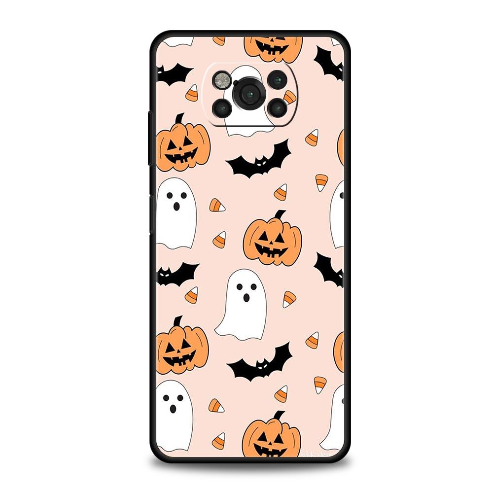 Phone Case For Xiaomi Poco X6 X5 X4 Pro 5G X3 NFC F5 F4 M5 M4 M3 F3 GT C51 C55 Cover Autumn leaves fall fox pumpkin Halloween