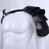 Gothic Steampunk Shoulder Armors Medieval Pauldron Chest Harness PU Outfit Shrug Belt