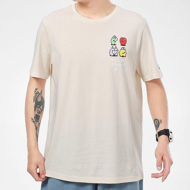 PUMA Men's Lifestyle Series T Shirt Men's Beige 532612-75