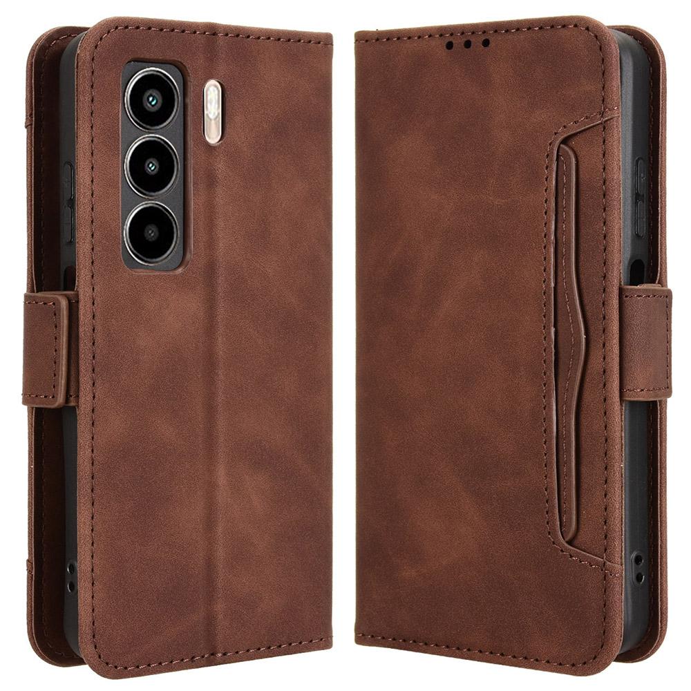 For Itel Power 70 4G Leather Case Phone Wallet Cover with Multiple Card Slots