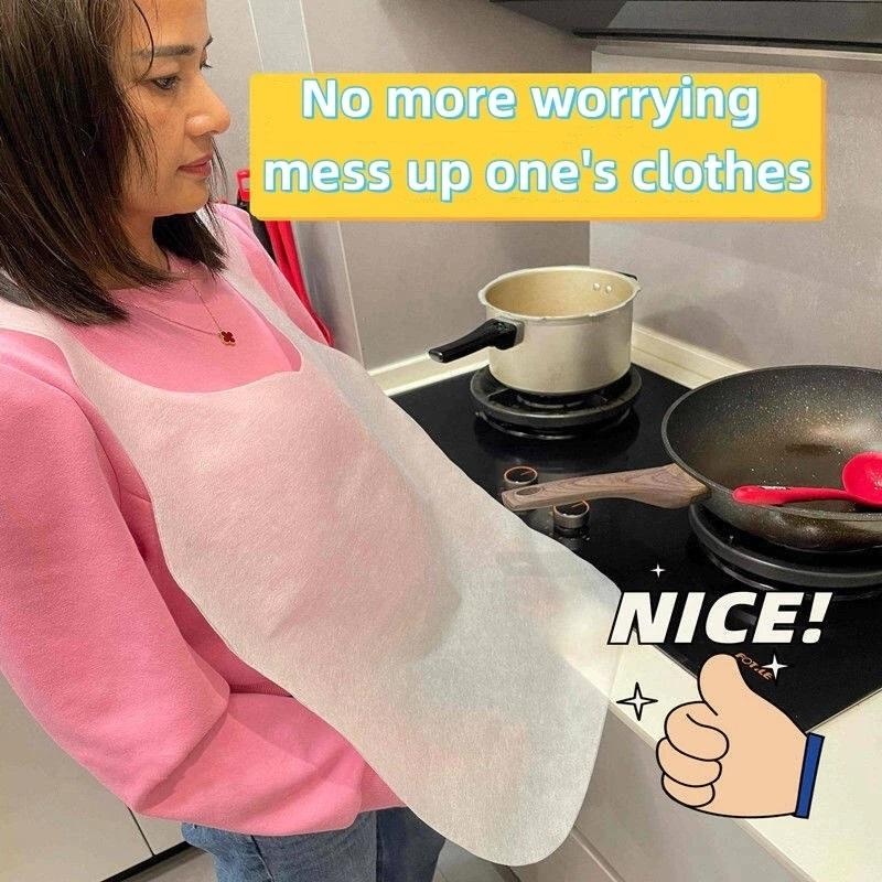 10/30Pcs Anti-fouling Disposable Bibs Oil-proof Waterproof Non-woven Aprons Easy to Use for Hotpot Cooking Baking