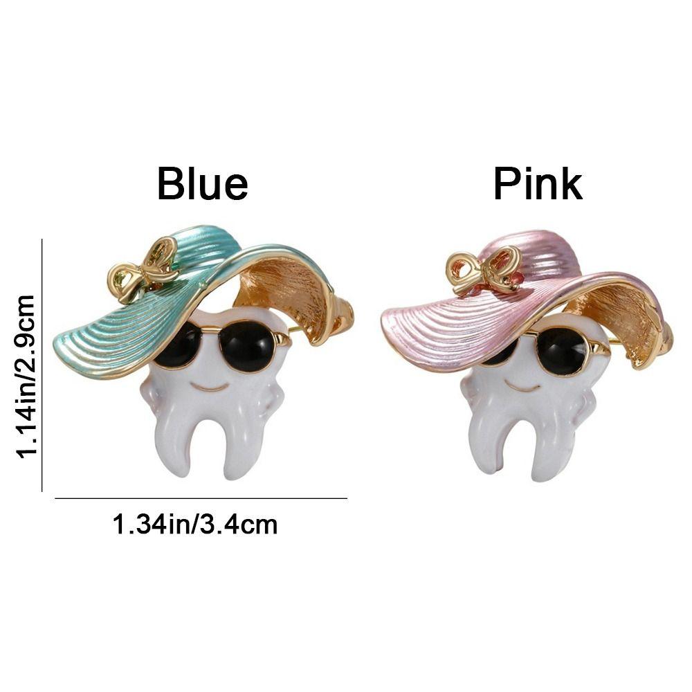 Cartoon Cool Tooth Brooch Zinc Zinc Zinc Alloy Hat Teeth Brooch Fashion Clothing Corsage Banquet Party