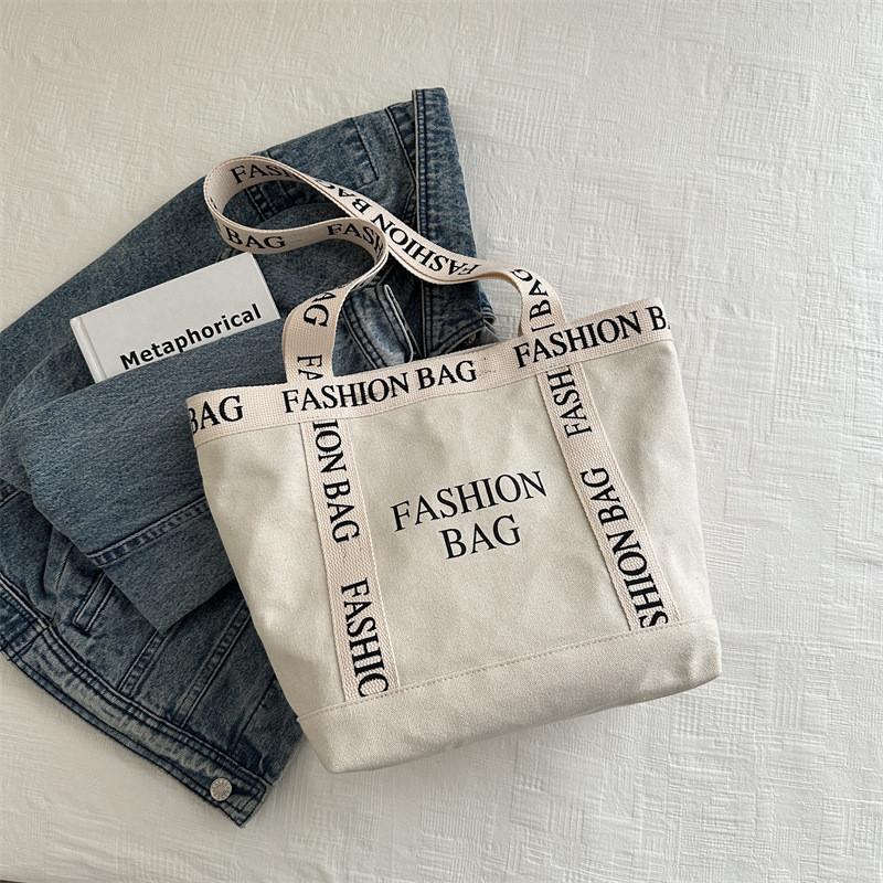 Stylish Large Capacity Canvas Tote Bag For Women Perfect For Spring Fashion And Daily Use