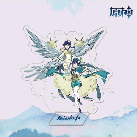 Anime Game Merchandise Sunny Day Barbara Genshin Impact Watercolor Acrylic Standee Decoration
