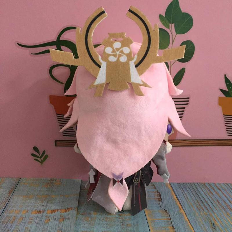 Spiel Anime Plüschpuppe Spielzeug 20cm Yae Miko Raiden Shogun Beelzebul Niedlich Weich Stofftier Kissen Cosplay