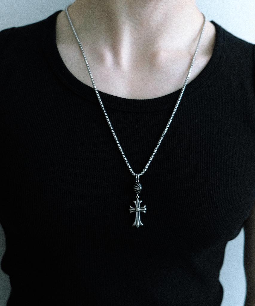 Nakedblood [Handmade] Silver Cult Cross Necklace