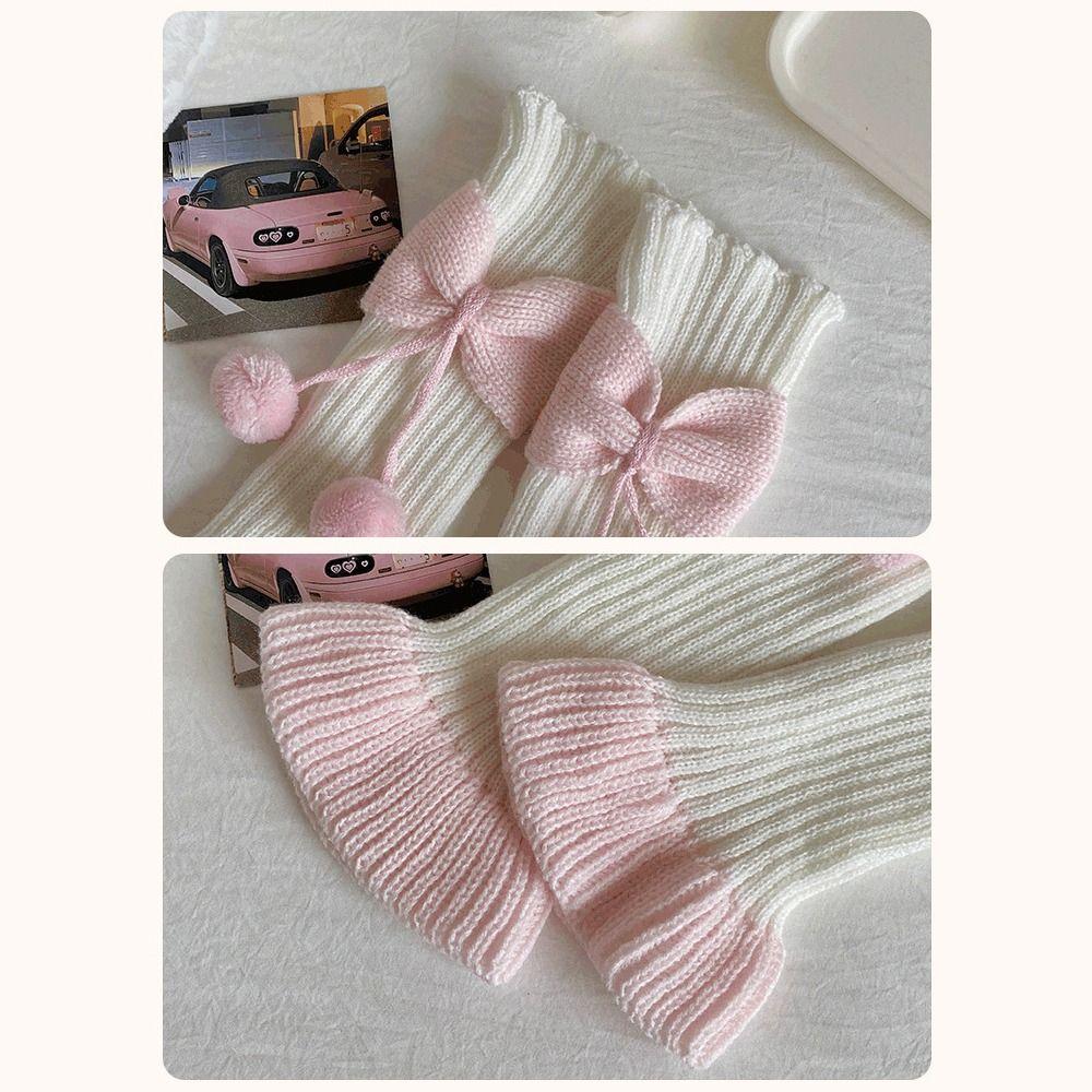 Plüschball Warme Beinstulpe Schleife Stiefelschaft Koreanische Kinder Lange Socken Kinder