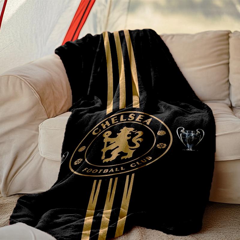 1 Couverture Chelsea FC Facile d'Entretien, Parfaite pour le Canapé, le Lit, la Maison, le Voyage et Plus, Couverture Imprimée Chaude et Durable