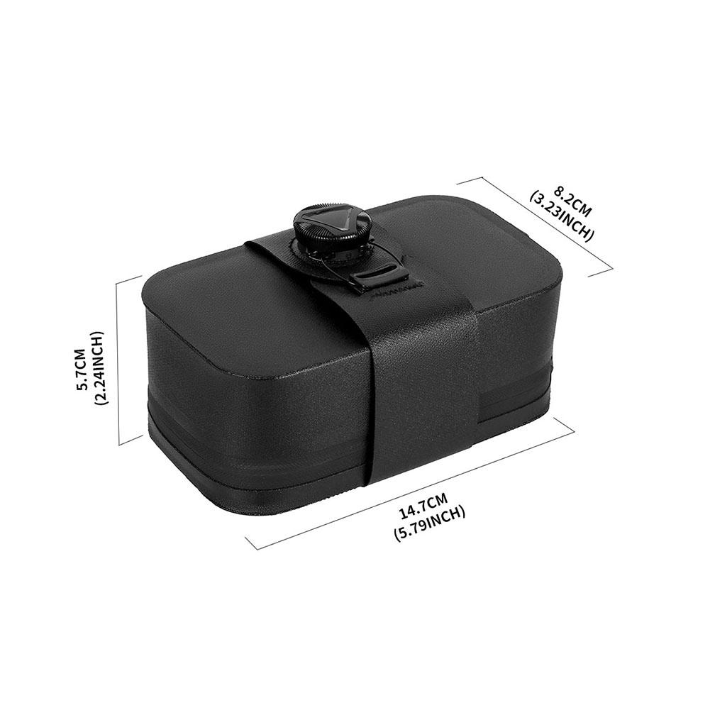 0.5L Bike Under Seat Pack Waterproof Cycling Seat Bag Large Capacity Bicycle Tail Bag for Outdoor Riding