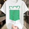 Vintage 3D Green Lettering Style NACIONAL Theme Vintage Streetwear Y2K Minimalist Men's Cotton T-Shirt, Suitable as a Gift, Clean Fit