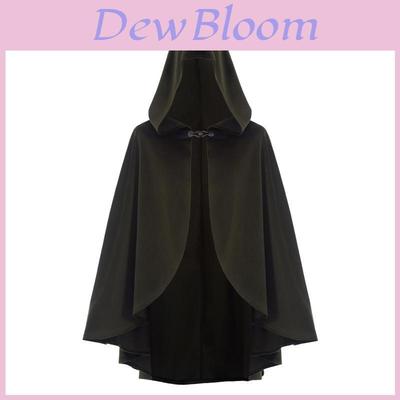 Medieval Cloak Cosplay Costume With Solid Color Design For Halloween And Conventions