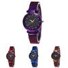 Montre-ceinture de mode pour femme Qualité Supérieure Ciel Étoilé Bracelet Magnétique Acier Inoxydable