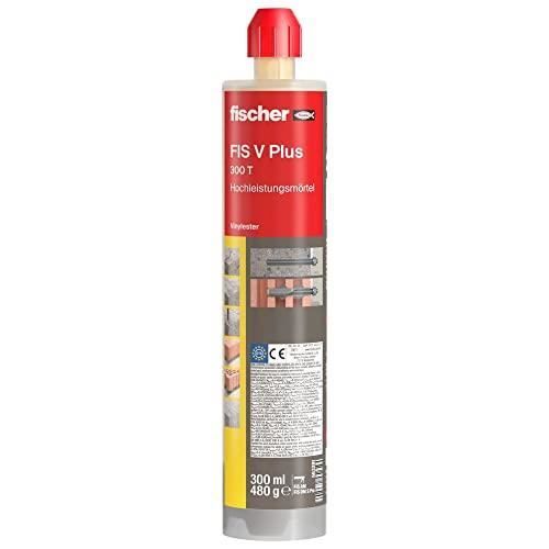 Mortier Universel Puissant - FISCHER - FIS V Plus 300 Ml - 2 Composants - Fixations Sûres - Intérieur/Extérieur