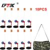 FTK 10 peças Bandeira de Pesca Bolsa para Vara de Pesca de Inverno ao Ar Livre Plataforma de Pesca Automática Para Entusiastas de Inverno Dicas de Pesca