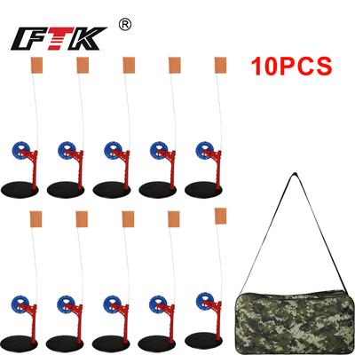 FTK 10pcs  Fishing Flag Winter Outdoor Fishing Rod Bag Automatic Fishing Platform For Winter Enthusiasts Fishing Tip Ups