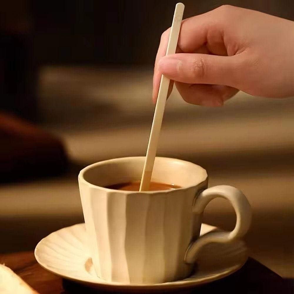 100Pcs Single Package Coffee Stirrer Sticks Disposable Drinking Stir Coffee Supply