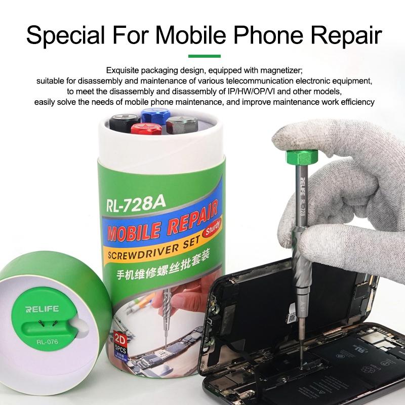 

RL-728A Strong Magnetic Absorption Screwdriver Kit for Mobile Phone Repair Type A