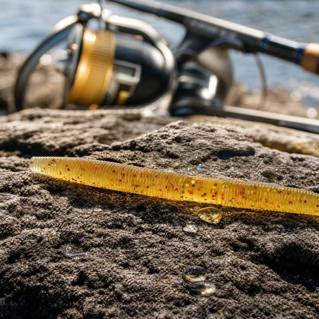 10cm 6g Single Color Worm Soft Fishing with Sinking for Trout