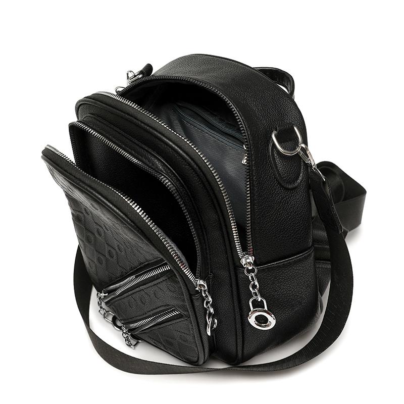 Women's Hand Shoulder Bag PU Large Capacity Commuter Backpack