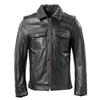 Chinese Size Genuine Leather Jacket Men Blue Black Natural Cowhide Slim Fit Men's Coat Casual Style Clothes Spring Autumn Asian Size M617